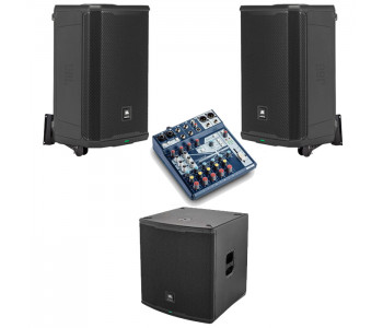 Акустична система 2 колонки JBL EON715 з сабвуфером + мікшер